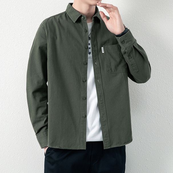 Nordmann High-Quality New Pure Cotton Spring And Autumn Loose Casual Long-Sleeve Handsome Men's Workwear Shirt Jacket Trendy_viptrois.com