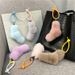 Bag Charm Twist Knot Pendant Cute Girl Candy Color Plush Car Key Chain Bag Pendant Mobile Phone Case Accessories Gift_viptrois.com