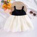 Baby clothes girls summer dress 2023 new children's dresses summer baby sleeveless splicing halter princess skirt_viptrois.com
