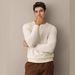 Men’s Slim Fit Wool Blend Sweater – Long Sleeve Crew Neck Knit For Casual & Business (M-4XL, White/Black/Charcoal/Beige)_viptrois.com
