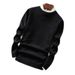 Pure 2025 Foreign Trade Men's Round Neck Sweater Solid Color Casual Autumn Winter Pullover Business Knitwear Base Shirt In_viptrois.com