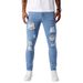Men's Clothing Pants Ripped Jeans Youth Versatile Trendy Elastic Slim Fit Pencil Pants_viptrois.com