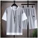 Men's Clothing Sports Suit Short-Sleeved Wear Thin Loose Casual Teenagers Shorts_viptrois.com