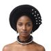 Elegant Embellished Lace Layered Headwrap For Weddings & Parties - Adjustable Gele Head Tie In Multiple Colors Aoto Gele Baotou Hat_viptrois.com