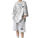 Men's Clothing Tie Dye Casual Sports Suit For Men In Summer Oversized Size For Fat Men Cool And Handsome T Shirt Short Sleeved Shorts One Set To Wear_viptrois.com
