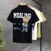 Men's Clothing Bear Short-sleeved T-shirt For Men's Youth Casual Trend 2024 Summer Korean Version Slim POLO Half-sleeved Men_viptrois.com