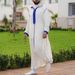 Cross-border independent station slim Muslim white spot ordinary men's Muslim robe shirt 1133978_viptrois.com
