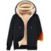 Pure Pure Zipper Hoodie For Men 2024 Autumn Winter New Thickened Fleece Loose Korean Style Solid Color Lamb Wool Hooded Jacket Top_viptrois.com