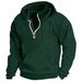 Men's Casual Hooded Sweatshirt - Thickened Fleece Lining, Loose Fit, Comfortable Pullover For Autumn & Winter_viptrois.com