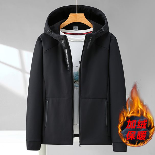 Chaqueta Gruesa Con Forro Polar Para Hombre, Impermeable Con Capucha, Talla Grande 8XL, Estilo Deportivo Casual, Otoño E Invierno_viptrois.com