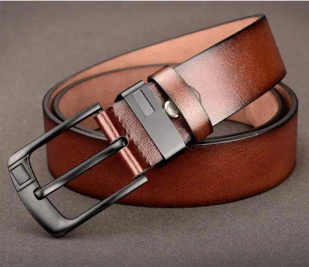 Belts PU Leather Men Belt Male Ceinture Fashion Man Belts Jeans Classical Belt Strap Black Needle Buckle_viptrois.com