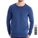 New Cotton Autumn/Winter Round Neck Solid Color European Size Trendy Knitted Sweater Men's Basic Top_viptrois.com