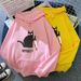 Autumn Winter New Candy Color Couple Matching Personalized Print WHAT? Black Cat Graphic Hoodie Sweatshirt_viptrois.com