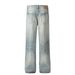 Men's Clothing 2025 Spring Simple Washed White Straight Jeans Men's Street Trend Cleanfit Trousers_viptrois.com