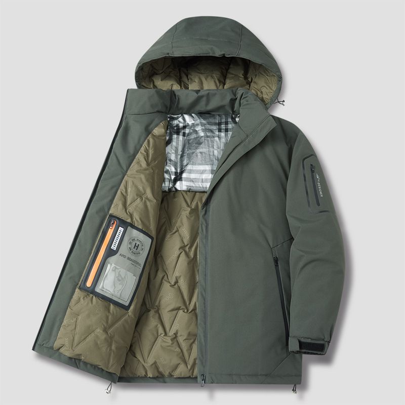 Men's Winter Padded Jacket With Detachable Hood, Lightweight Warm Coat, Graphhene-Enhanced Insulation, Casual Loose Fit, Trendy Streetwear_viptrois.com