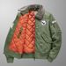 Men's Heavyweight Bomber Jacket – Detachable Stand Collar Winter Coat, Windproof Nylon Shell & Military-Inspired Pockets (Army Green/Black/Grey/Navy)_viptrois.com