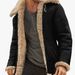 Men's Faux Shearling Bomber Jacket – Premium Suede-Lined Winter Coat With Thermal Insulation (Black/Dark Brown, Sizes S-5XL)_viptrois.com
