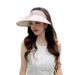 2025 New Korea Solid Color Summer Travel Versatile UV Resistant Sunshade Hat Empty Top Cycling Beach Sunscreen_viptrois.com