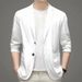 Modern Business Casual Blazer – Slim-Fit Acetate-Blend Jacket For Men (M-4XL, Notch Lapel, Unlined Versatile Layering)_viptrois.com