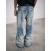 Vintage Washed Denim Jeans Heavyweight Relaxed Straight Fit Classic A-Line Silhouette Cleanfit Unisex_viptrois.com