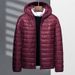 Men's Clothing Cotton-padded Autumn And Winter Sports Casual Hooded Coat Warm Cotton-padded Jacket Youth Solid Color Padded Jacket_viptrois.com