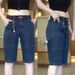 Men's Trendy Six-Pocket Denim Summer Outdoor Thin Versatile Mid-Length Cargo Shorts Loose Elastic 7_viptrois.com