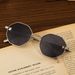 New Fashion Polygonal Sunglasses Men's Personalized Metal Temple Sunscreen Sunglasses Men's_viptrois.com