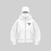 Men's Clothing American Style Double Hooded Loose Ninja Punk Style Gothic Cardigan Zipper Hooded Sweatshirt_viptrois.com