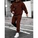 Men's Hooded Sweatshirt & Jogger Set – Oversized Pullover With Printed Logo & Matching Pants (S-XXXL) – Fleece-Lined For Fall/Winter_viptrois.com