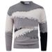 Modern Color-Block Knit Sweater – Oversized Crewneck Pullover For Men (Gray/Red/Green, M-3XL)_viptrois.com