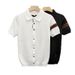 Men's Slim Fit Knit Polo Shirt – Short Sleeve Solid Color Undershirt, Breathable & Comfortable For Casual & Smart Wear_viptrois.com