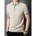 Ice Silk Short Sleeved For Men In Summer, Business Leisure, Elastic And Breathable Polo Shirt Top_viptrois.com