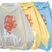 Autumn Winter New Candy Color Sweatshirt Couple Shirt Red Dragon Printed Pattern Hoodie_viptrois.com