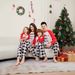Christmas Santa Claus letter plaid Christmas family dress printed homewear sleep_viptrois.com