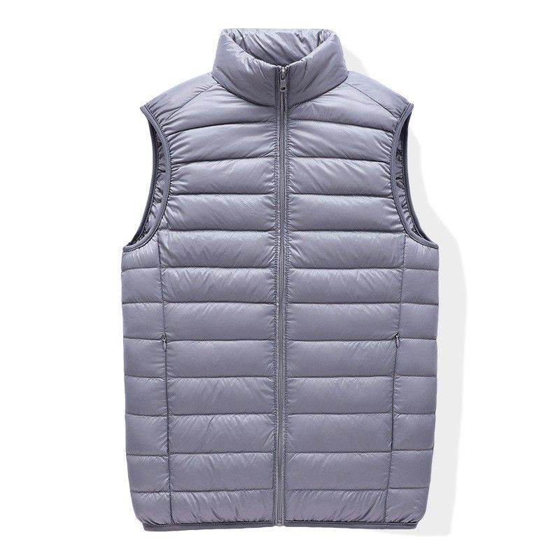 Men's Slim Fit Lightweight Vest For Autumn & Winter – Casual Layering (Light Grey/Black/Burgundy/Navy)_viptrois.com