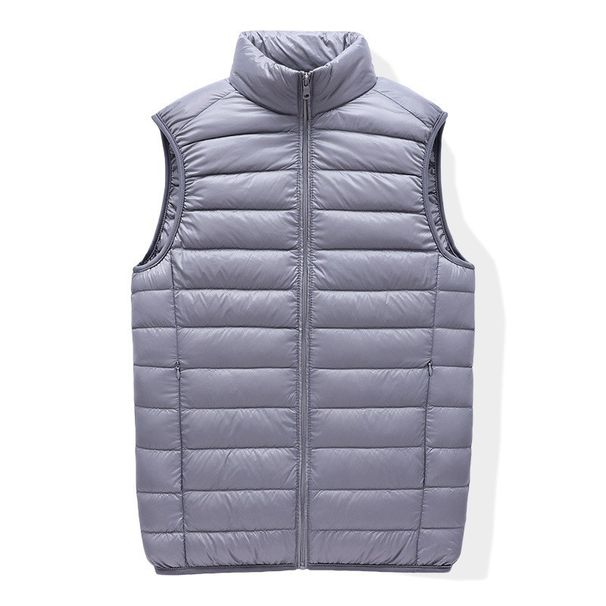 Men's Slim Fit Lightweight Vest For Autumn & Winter – Casual Layering (Light Grey/Black/Burgundy/Navy)_viptrois.com