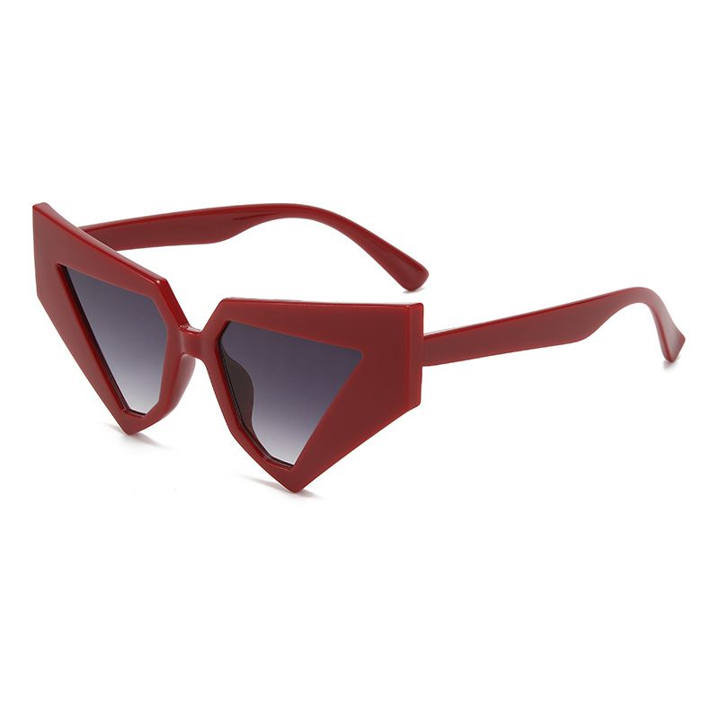 New Irregular Geometric Triangle Cat Eye Sunglasses, New Fashion Sunglasses_viptrois.com