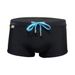 UXH Men's Pocket Print Boxer Swim Trunks Simple Fashion Rainbow Small Label Beach Vacation Shorts_viptrois.com