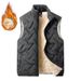 Autumn Stand-up Collar Velvet Vest Men's Warm Windproof Stand-up Collar Cold-resistant Thickened Casual Skin-friendly Soft_viptrois.com