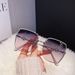 Frameless gradient sunglasses, female spicy girl concave shape, Instagram popular temperament, sunglasses with UV_viptrois.com
