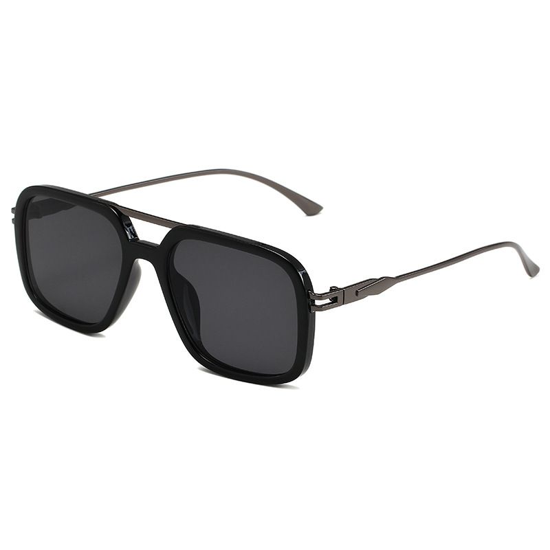 Men's Retro Square Frame Sunglasses - Double Beam Design With UV400 Protection For Driving & Outdoor (Fashion Trends Hot-selling)_viptrois.com