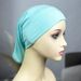 Women's Hijab modal cotton bottoming hat with two ends through solid color comfortable breathable ladies headscarf_viptrois.com