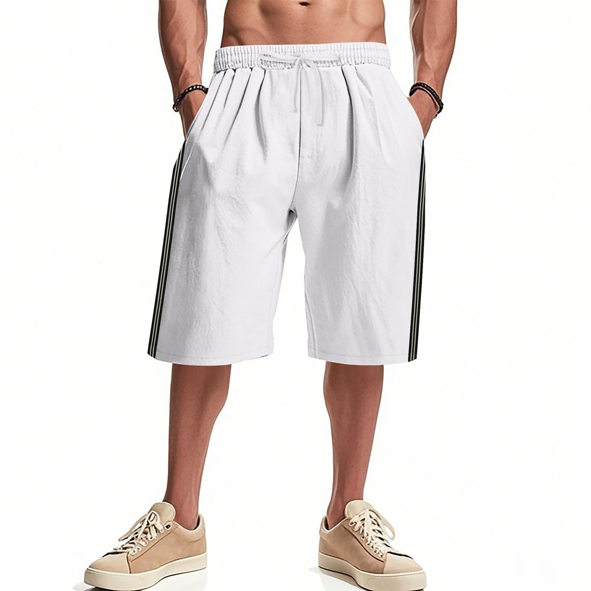 Men's Quick-Dry Running Shorts – 5" Breathable Athletic Shorts For Gym & Beach – Ultra-Light Polyester With Anti-Chafe Seams_viptrois.com