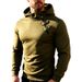 Autumn European And American Men's Solid Color Pullover Sweatshirt Button Half Zip Splicing Hoodie Sweatshirt_viptrois.com