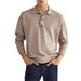 2025 Autumn Long Sleeved V-neck Button Men's Casual Top Polo Shirt_viptrois.com