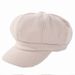 Solid Color Woolen Newsboy Cap For Women Autumn Winter Thickened Warm Beret Painter Hat_viptrois.com
