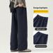 Nordmann Autumn Winter Sports Knitted Casual Pants Men 2025 New American Style Loose Straight Paratrooper Wide-Leg Trousers_viptrois.com