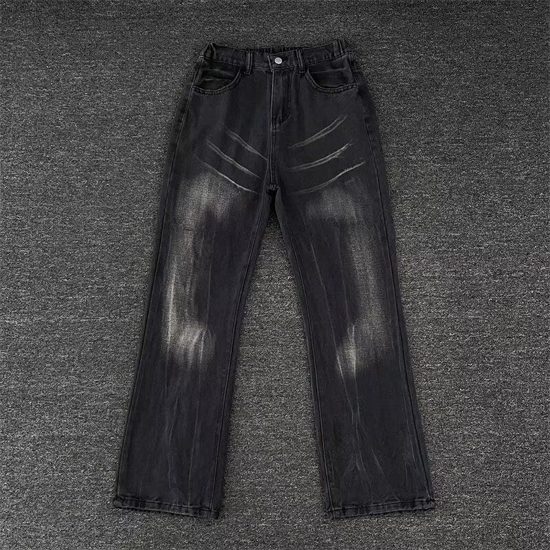Men's Clothing 25 Jeans For Men And Women, Flared Cleanfit, Niche American Straight Trousers_viptrois.com