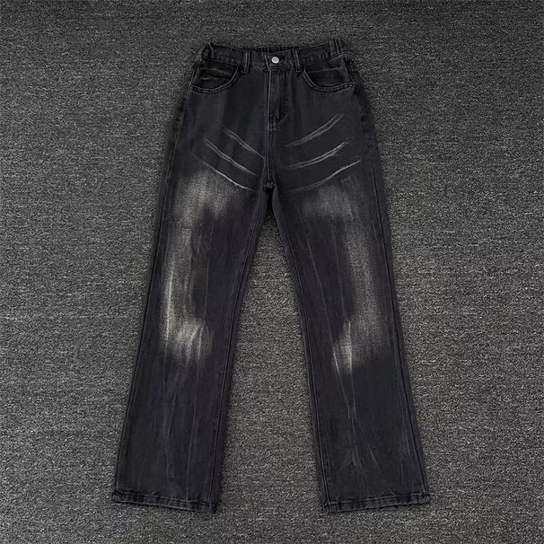 Men's Clothing 25 Jeans For Men And Women, Flared Cleanfit, Niche American Straight Trousers_viptrois.com