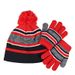 Kids' scarf, hat & glove sets Children's hat and gloves two-piece winter plus fleece warm children's five-finger knitted winterproof suit_viptrois.com